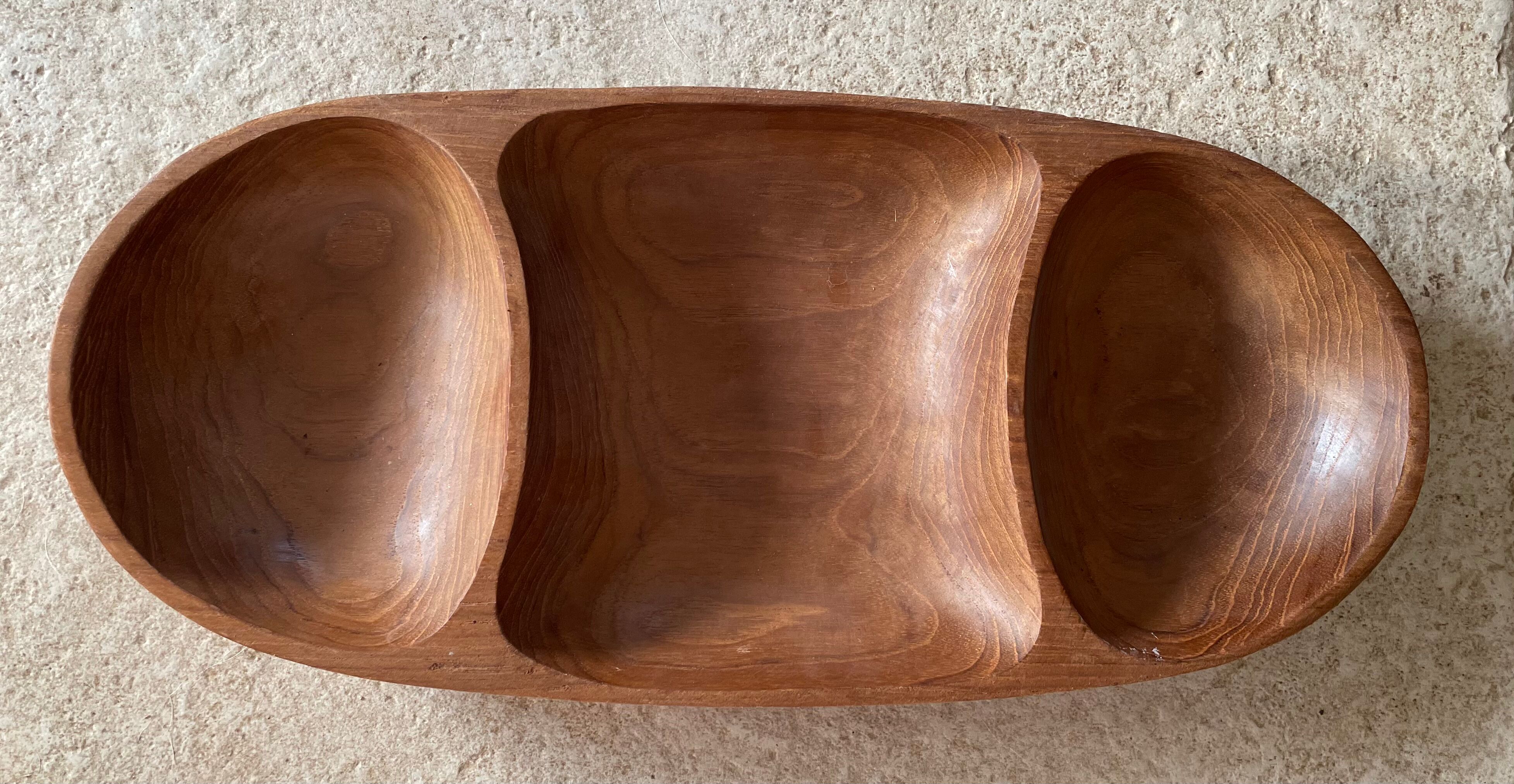 Plateau en bois vintage 41,5cm