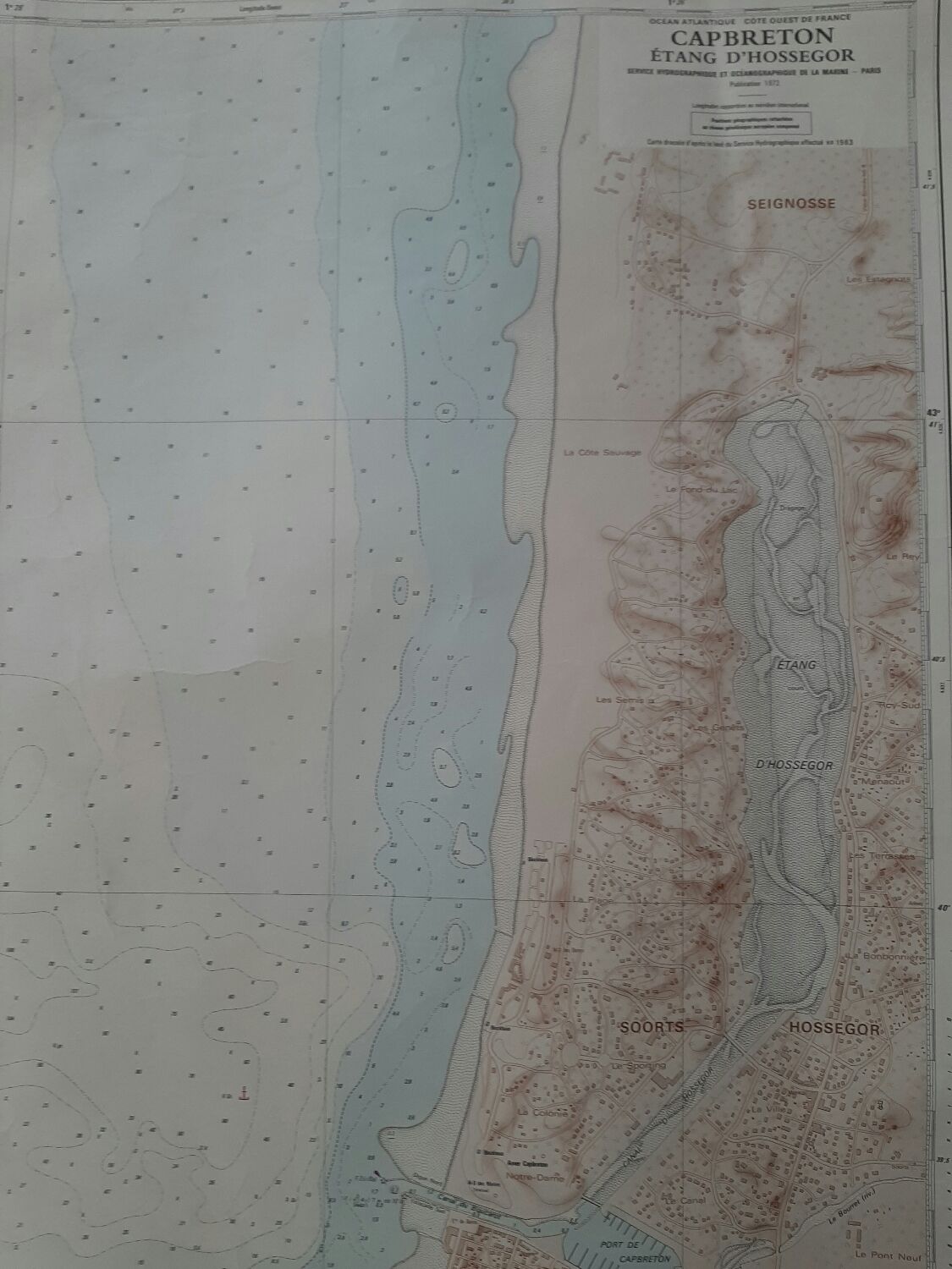 Nautical chart Hossegor