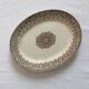 Oval flat in iron earth brown brown decoration