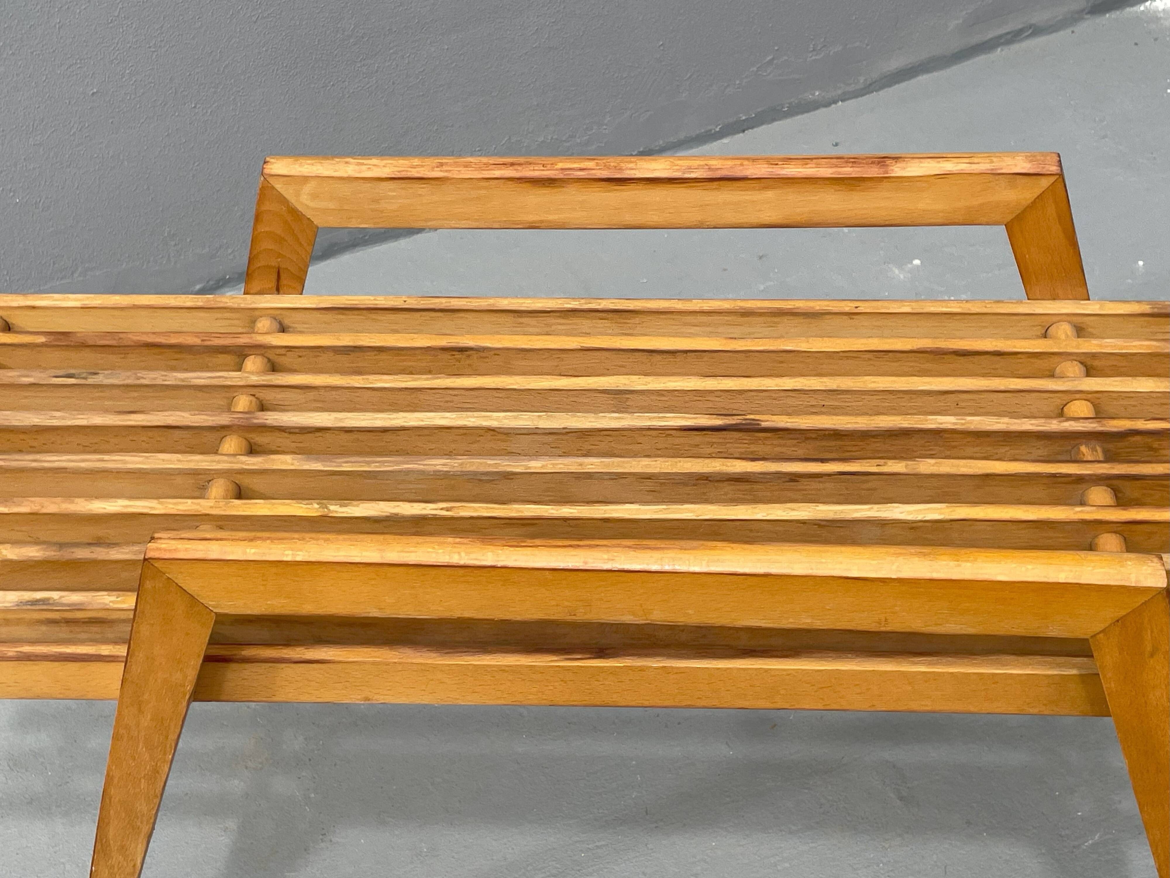 Beech Flower Stand by ÚLUV, Mid-Century, 1970s Czechoslovakia