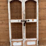 Art Deco patio door in Burmese teak with original patina.