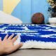 Handmade Berber rug, natural wool, 3x2 m.
