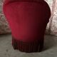 Napoleon III crapaud armchair in deep burgundy velvet