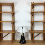 Pair of constructivist shelves made of solid wood