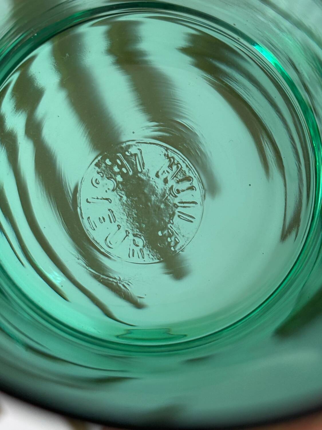 Set of 4 vintage green glasses