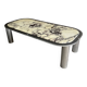 Table basse italienne en marbre et chrome, 1970s