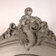 Lively rockery style display case in gray lacquered wood and painted flower decoration. Around 1900