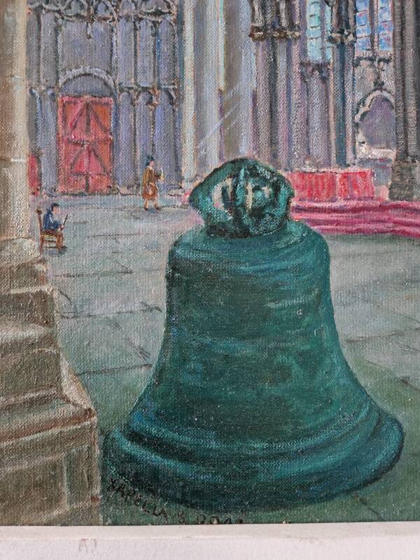 Christian Xapella (1927-2021) - Oil on canvas - Saint Nazaire Cathedral