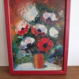 Oil painting bouquet of flowers
