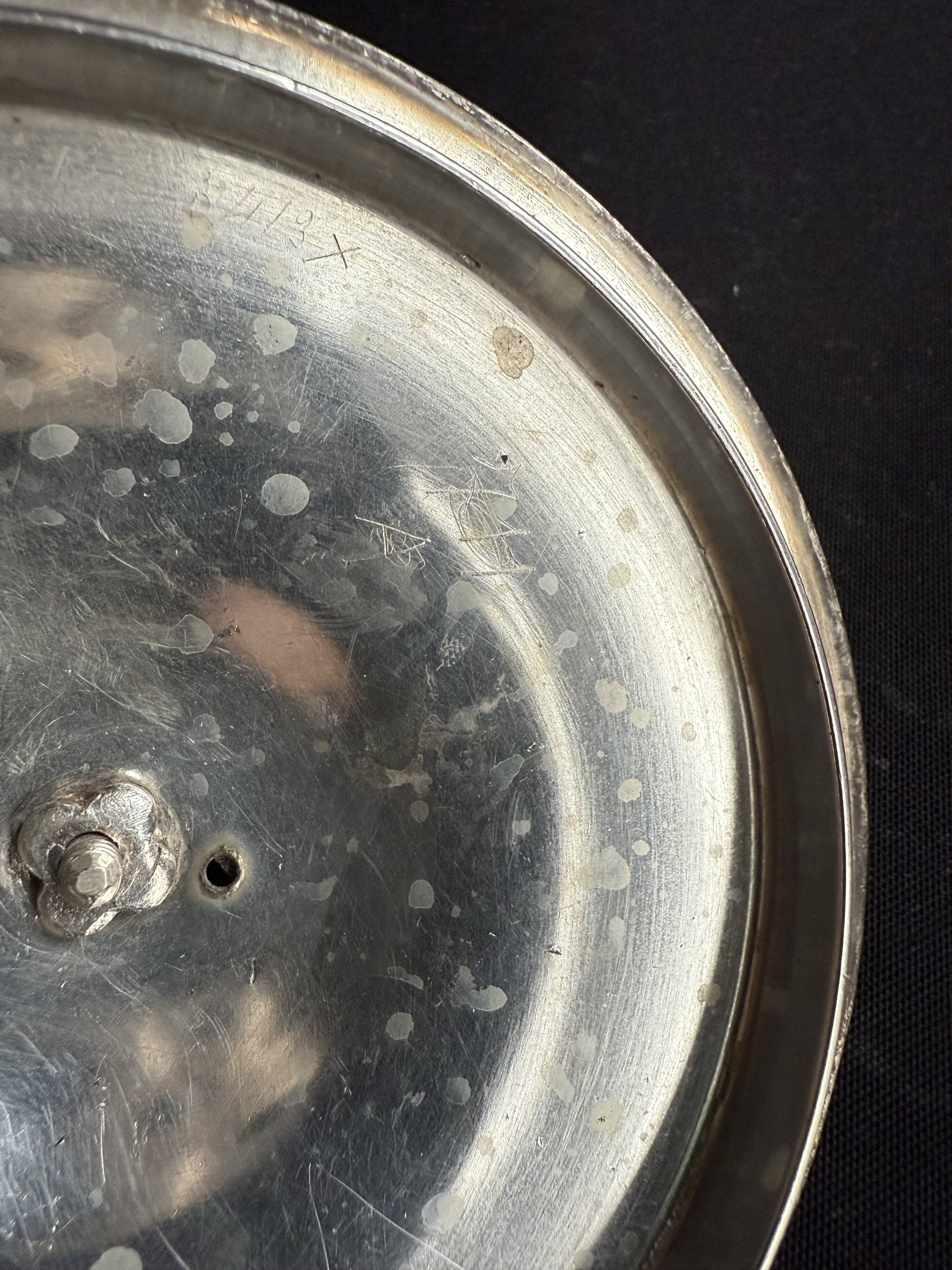 Sugar bowl/Candy bowl – Engraved crystal and silver metal