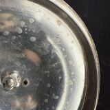 Sugar bowl/Candy bowl – Engraved crystal and silver metal