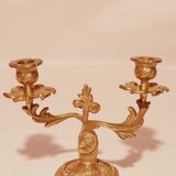 Bougeoir en bronze doré