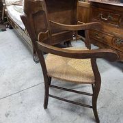 Old 19th century walnut straw armchair n° 2
