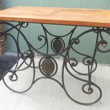 Wrought iron and bronze butcher's table