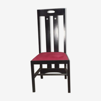 Chair in the taste of charles rennie mackintosh folder height 1m07 depth 41cm width 48cm beautiful state in black ash