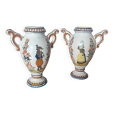 Old pair of vases Henriot Quimper
