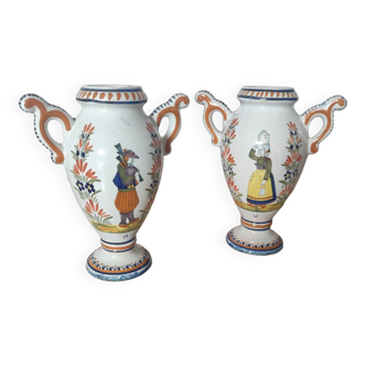 Ancienne paire de vases Henriot Quimper