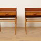 Ensemble de tables de chevet vintage danoises | Teck et chêne | Vintage