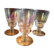 Lot 4 1930s glasses in iridescent mercuris glass