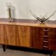 Vintage Polish buffet in flamed walnut – Mid-Century design from the 1960s