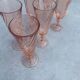 7 Roseline foot flutes - vintage Arcoroc