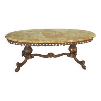 Table basse ovale en marbre