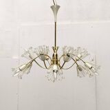 Austrian flower chandelier by Emil Stejnar for Rupert Nikoll, Vienna, Austria, 1950s.