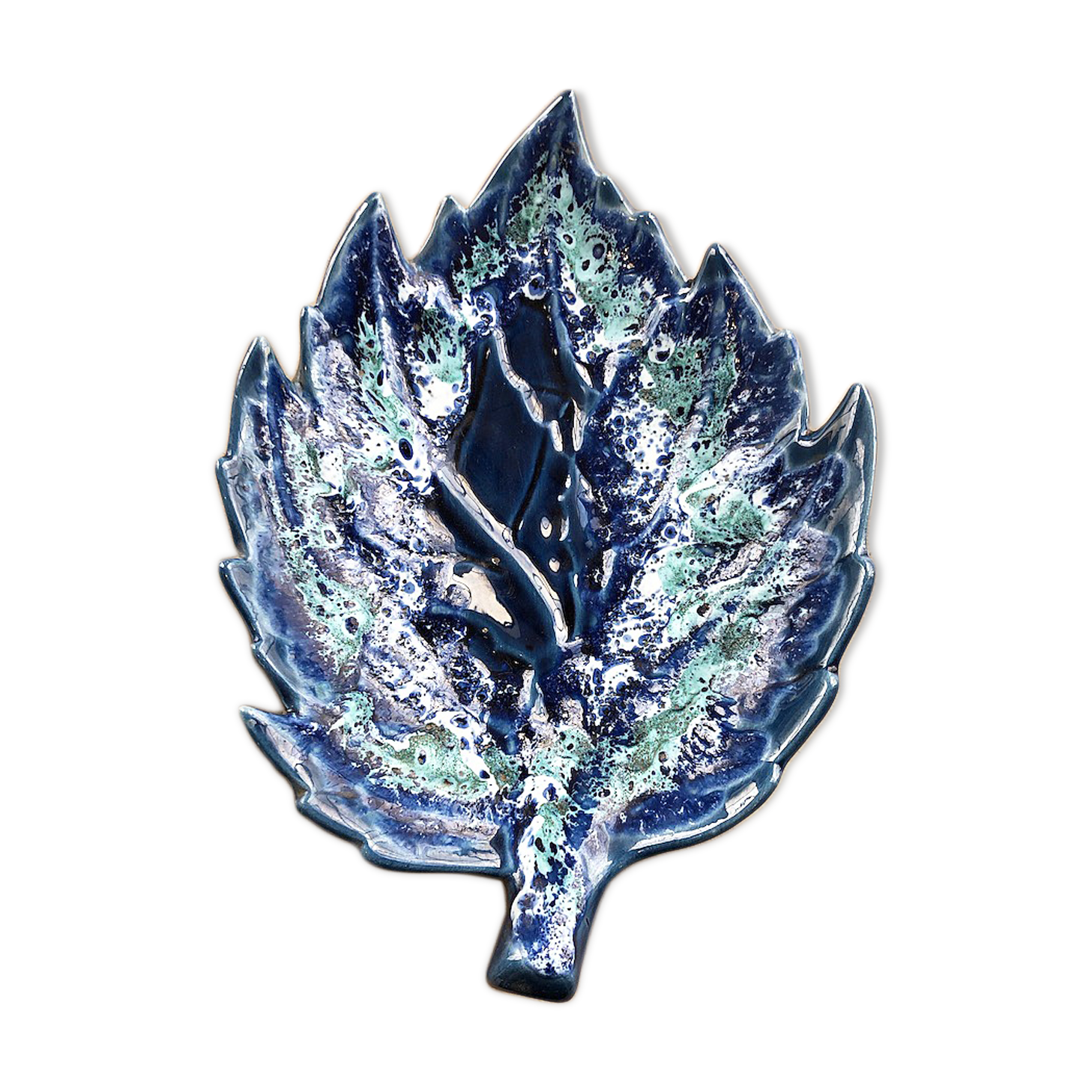 Vallauris blue ceramic sheet dish