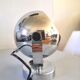 Applique eye ball en inox design années 70