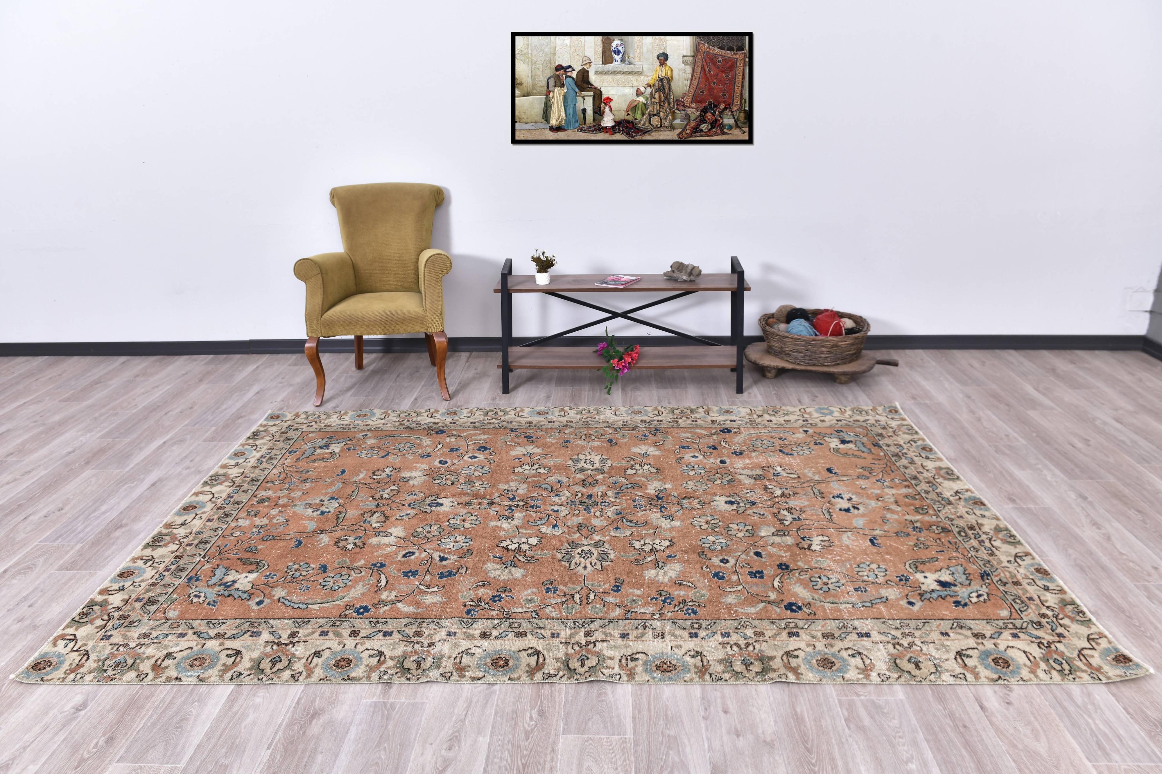 Red & Blue Floral Persian Rug, 186x291Cm SK 240859
