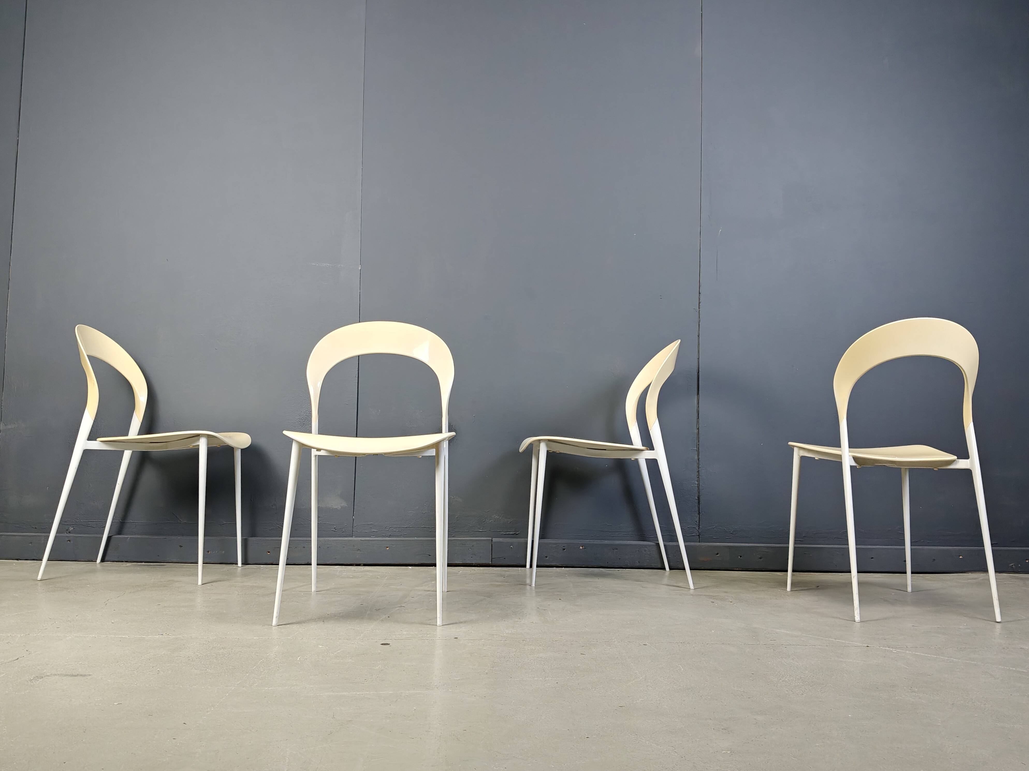 Vintage dining chairs by Calligaris, 1980s - set of 4