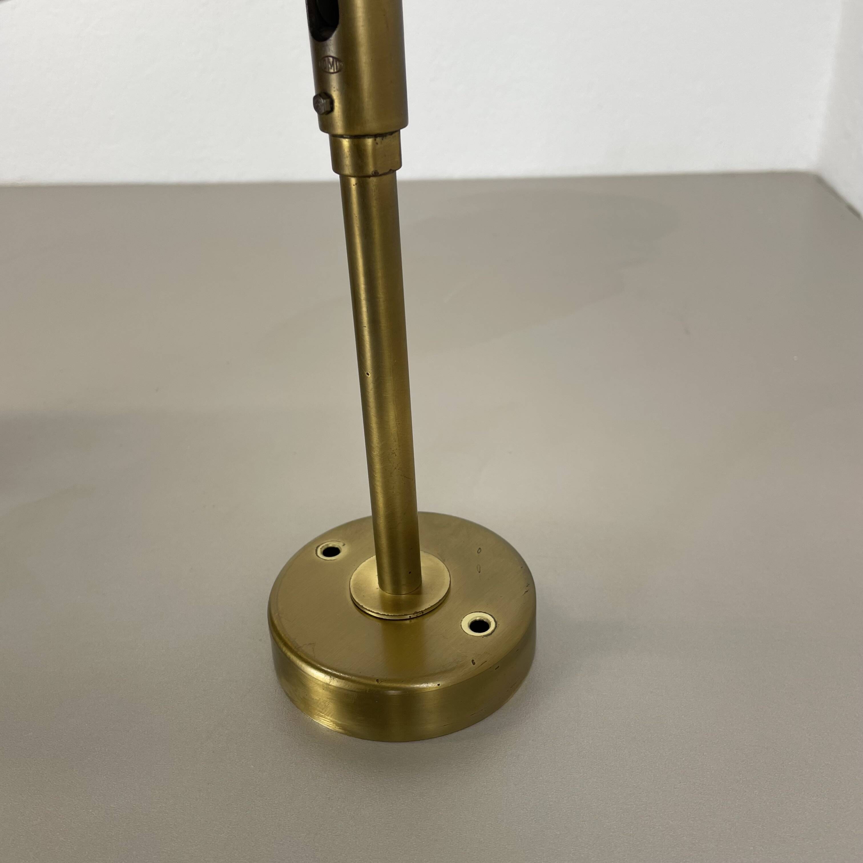 Set of two large minimalist Brass "tube" Wall Light Sconces, Italy 1970s