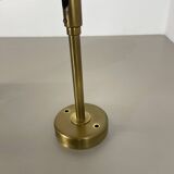 Set of two large minimalist Brass "tube" Wall Light Sconces, Italy 1970s