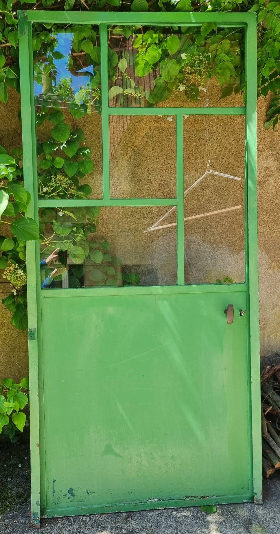 Workshop/industrial style steel door