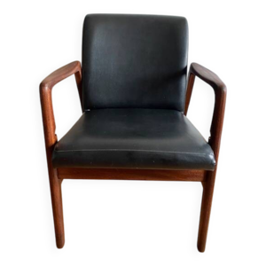 Fauteuil teck scandinave