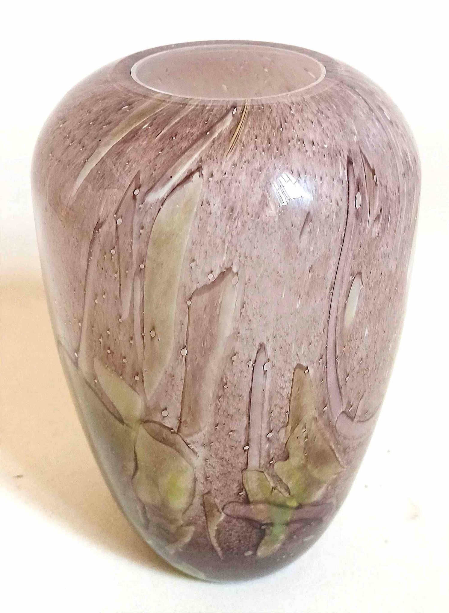 Vase signed La Rochère crystal Height 25.8 cm