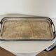 set of 3 silver metal chisel bowls with their tray