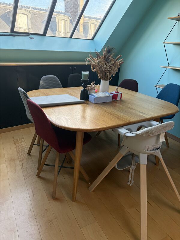 Table de salle a manger en bois de chêne - De chez Caravane