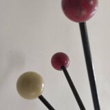 Vintage metal and wood coat rack