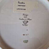 Limoges porcelain and decorated with Sologne porcelain Flat plate