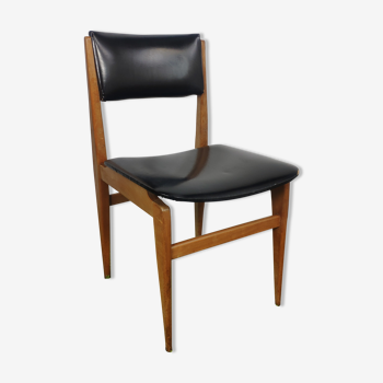 Chaise de style scandinave skaï noir