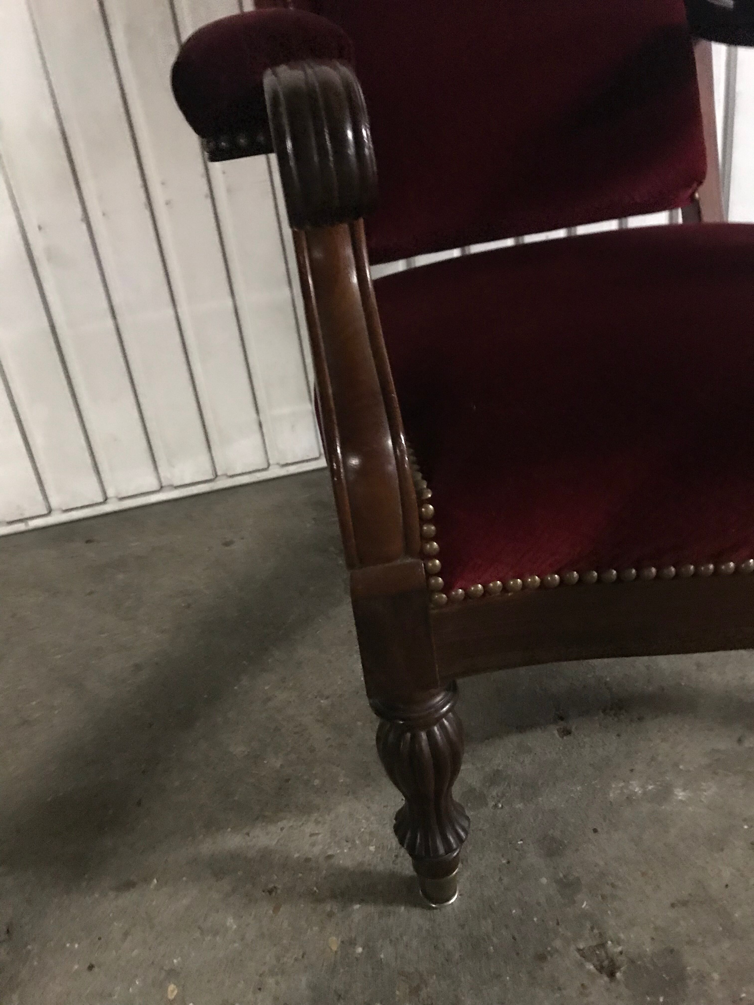Armchair voltaire Napoleon III mahogany