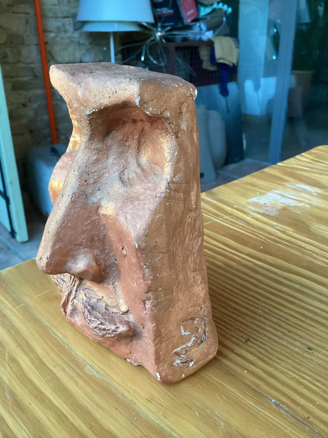 Vintage ceramic half head