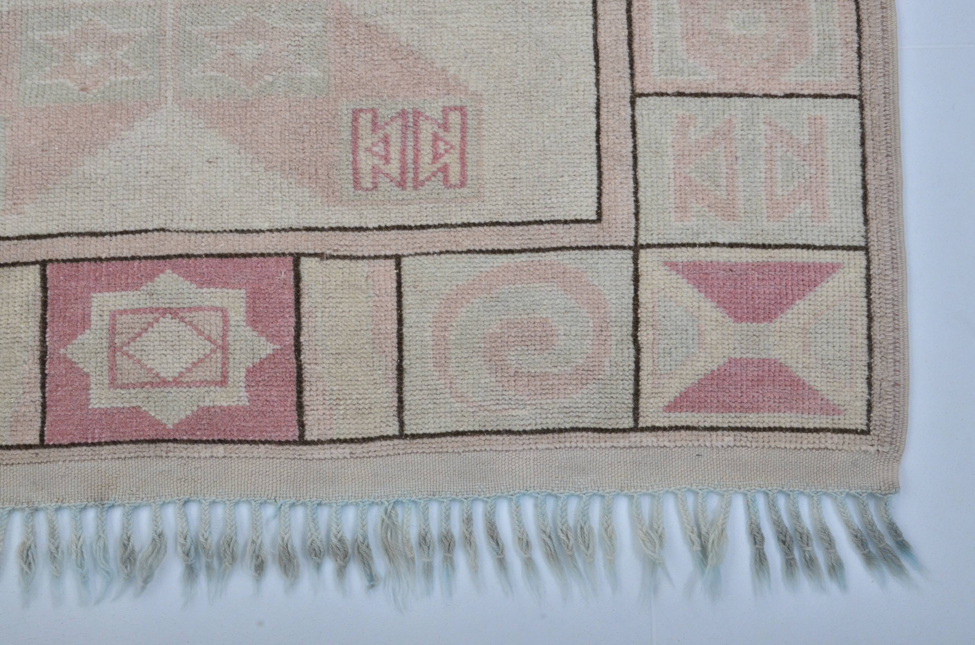 Turkish Oushak handmade rug sku 3601
