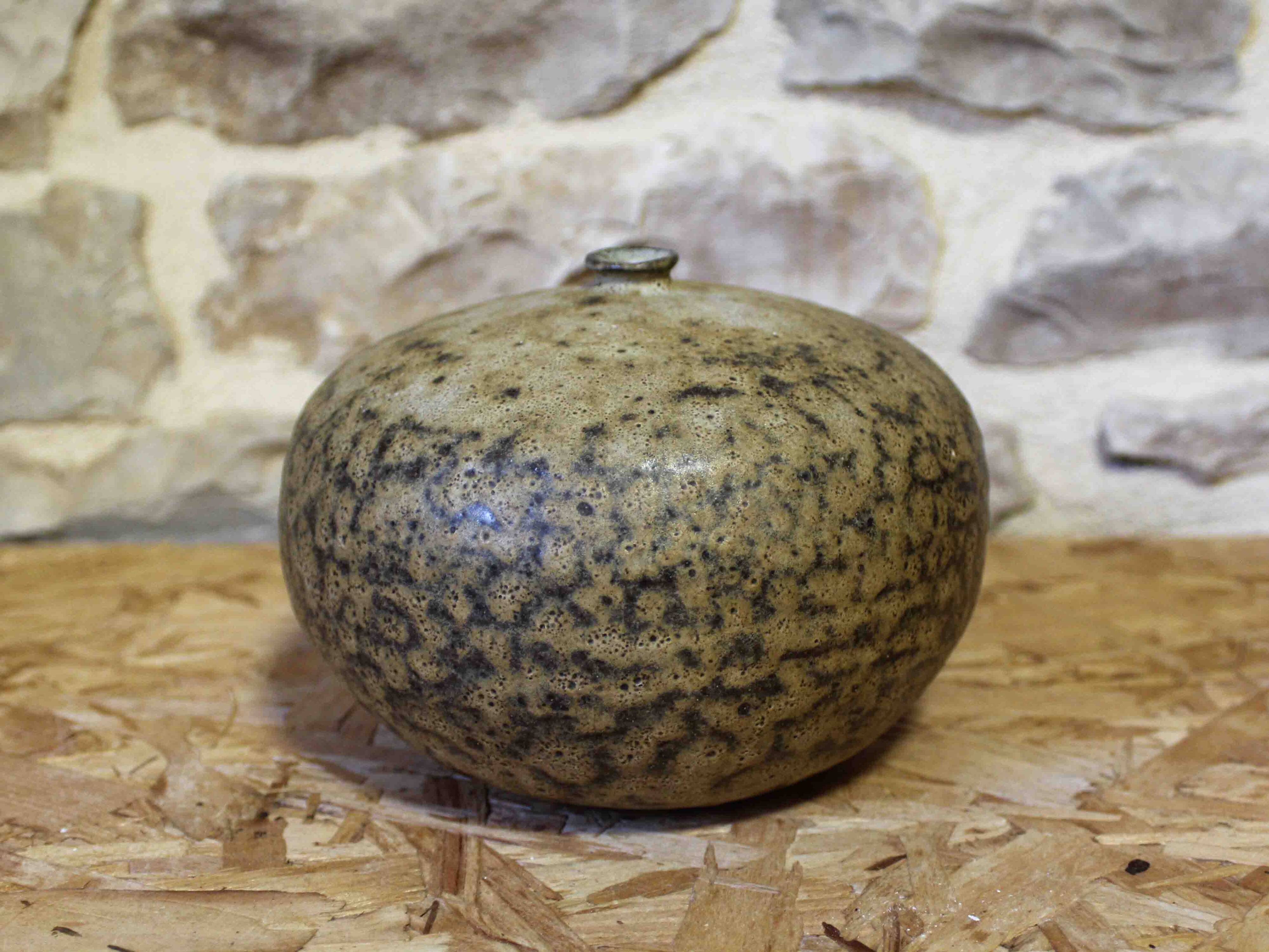 1970s ceramic ball vase