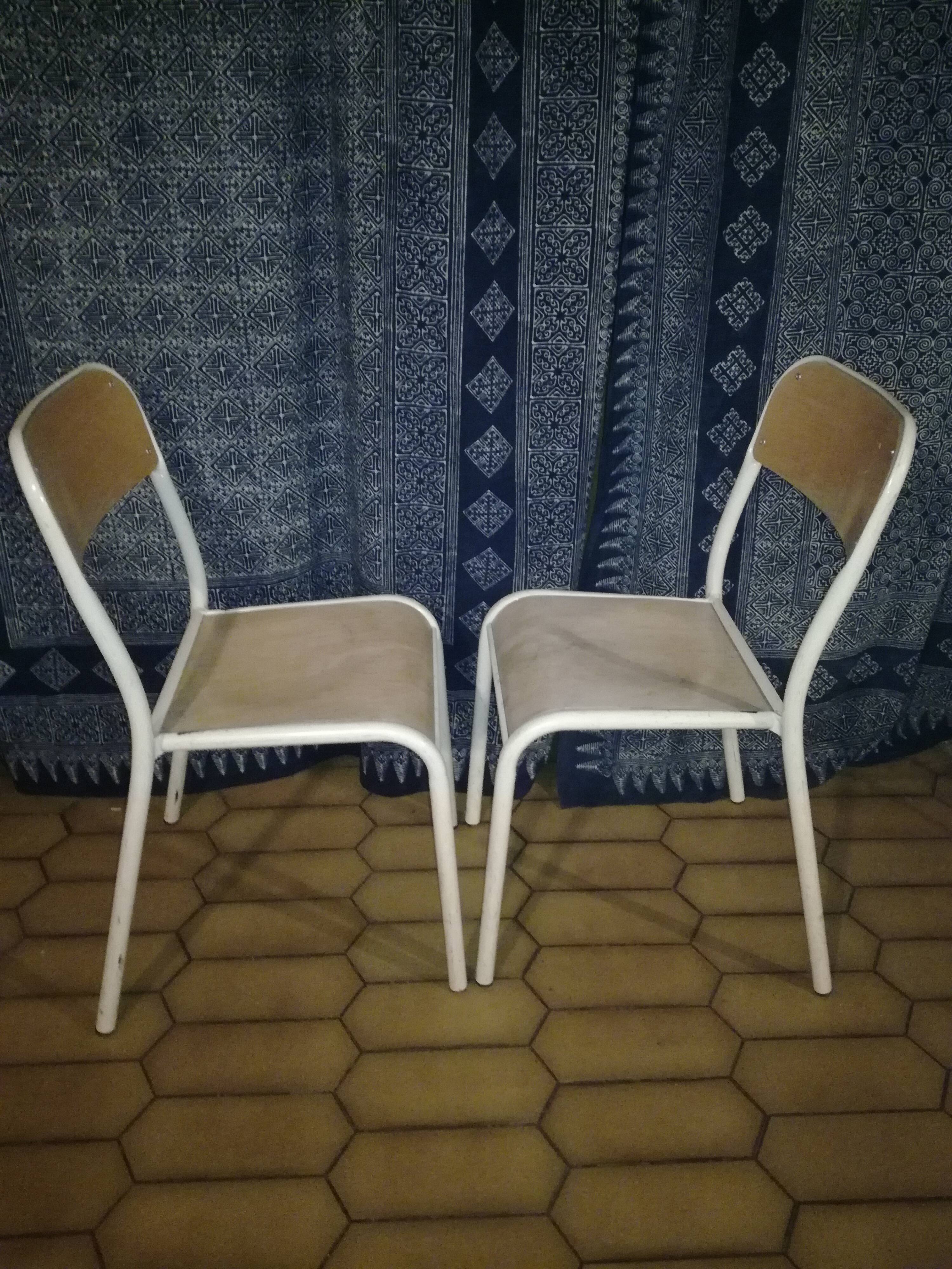 Pair of school chairs