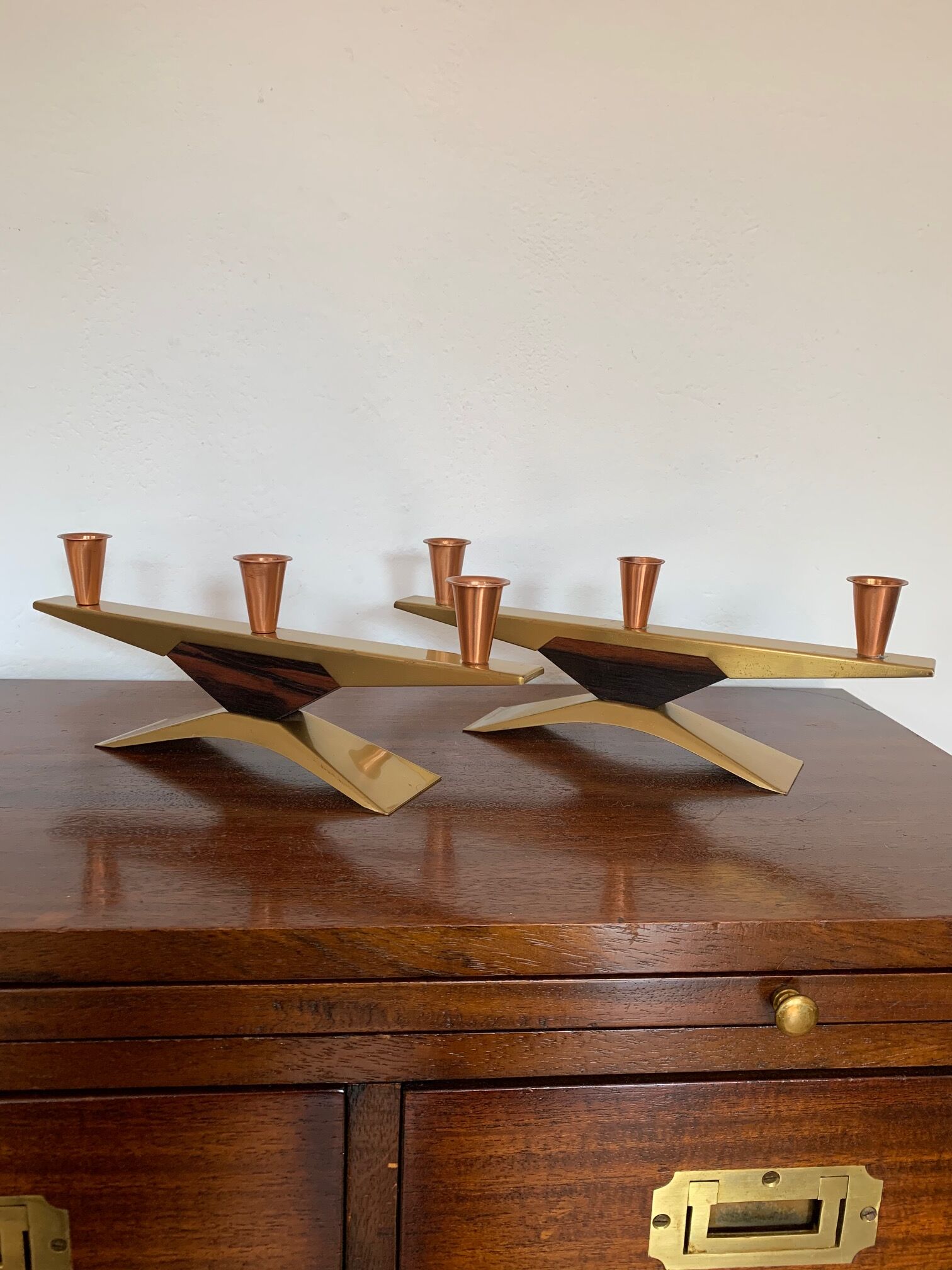 Pair of candlesticks, Denmark, 1960s