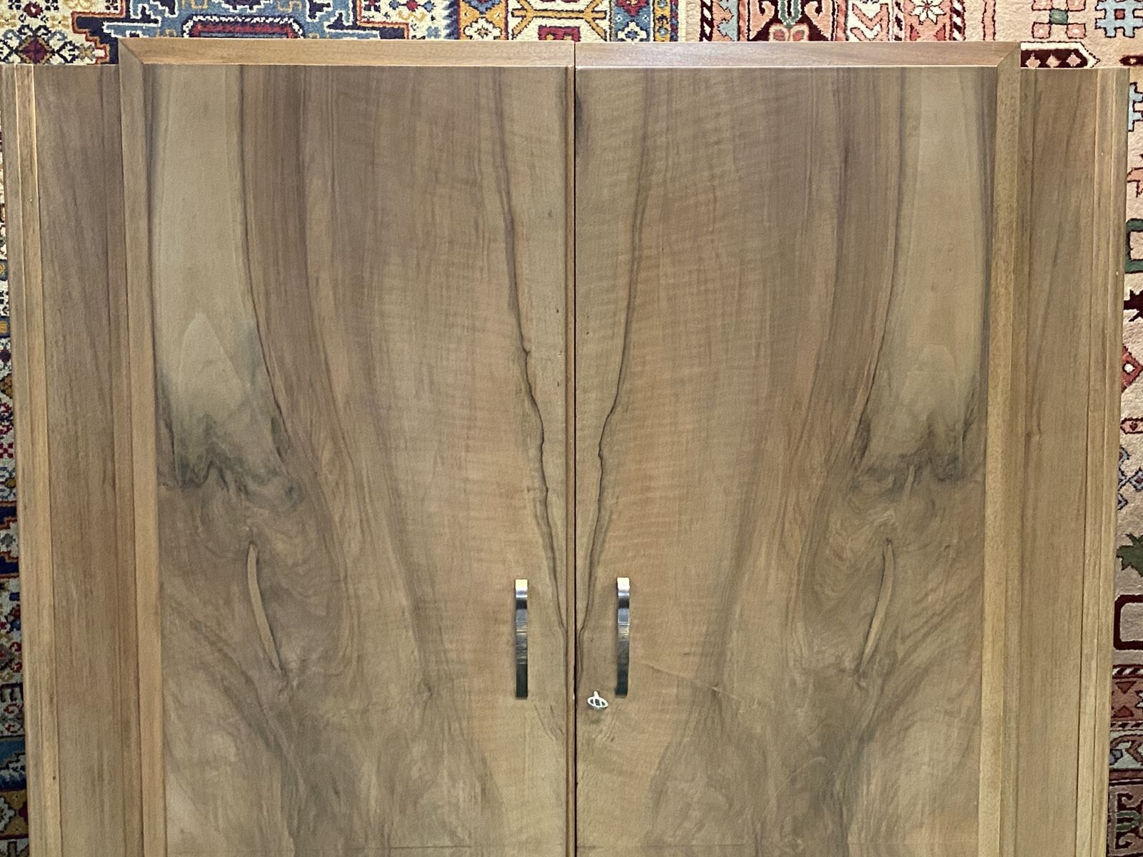 English Art Deco walnut penderie