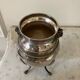 Small silver metal vase