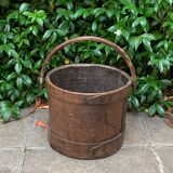 Old wooden bucket